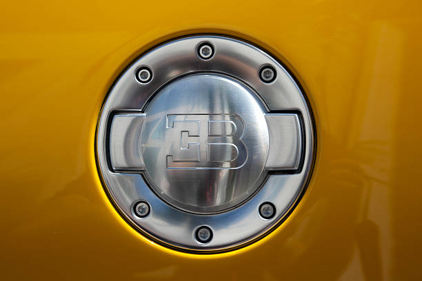 Bugatti Veyron gas lid stock photo