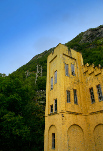 This is one of the buildings at an old power plant site in northern Norway.
