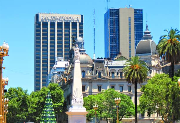 Buildings near of the Plaza de Mayo (May Square) in Buenos Aires . stock photo