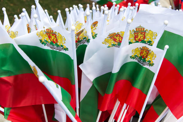Bulgarian flag. stock photo