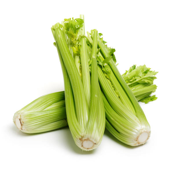 Bunch of Celery on white background Bunch of Celery on white background celery stock pictures, royalty-free photos & images