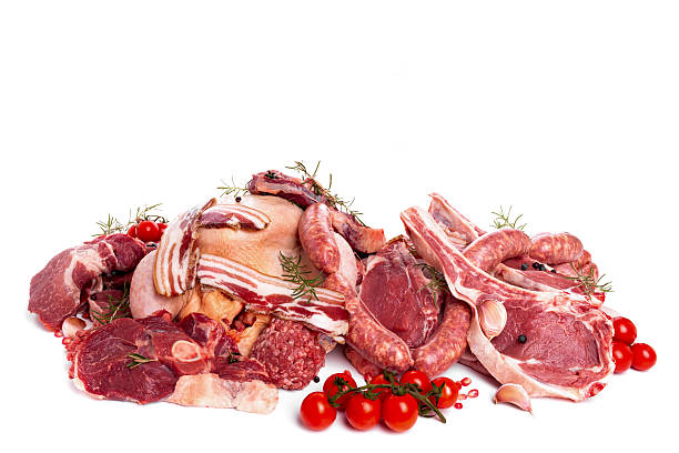 Bunch Of Raw Meat stock photo