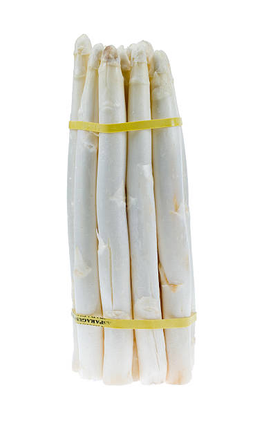 bunch of white asparagus stock photo