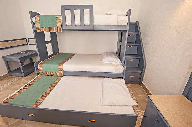 Bunk bed family bedroom concept idea stock photo