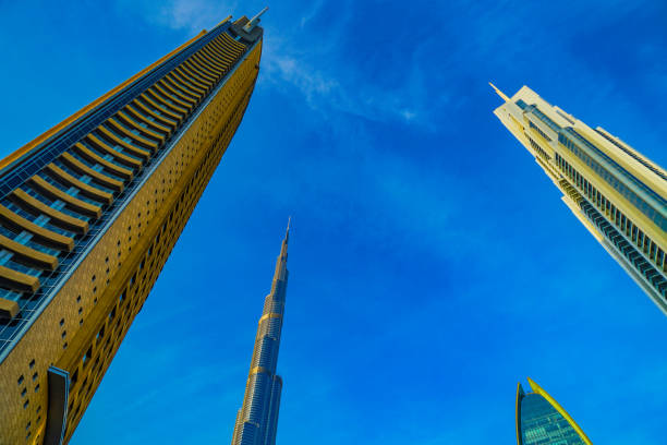 Burj Harifa and Dubai City stock photo