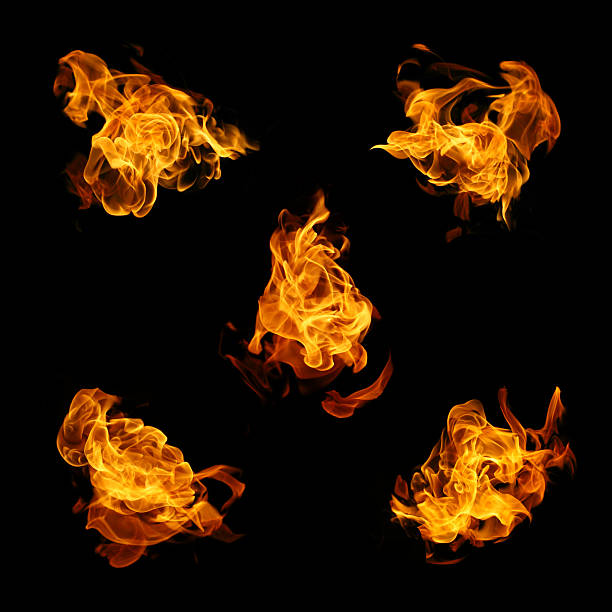 горящий огонь коллекции - sparks стоковые фото и изображения
