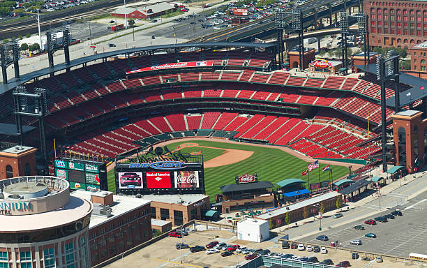 Busch Stadium in St. Louis stock photo