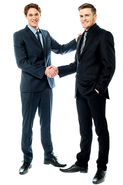 Business colleagues are now partners stock photo