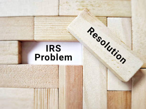 Business Concept IRS Problem Resolution text background. Stock photo. irs stock pictures, royalty-free photos & images