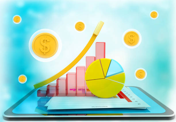 Business graph background. Graphs with dollar icon Business graph background. Graphs with dollar icon. 3d illustration stock market chart 3d stock pictures, royalty-free photos & images