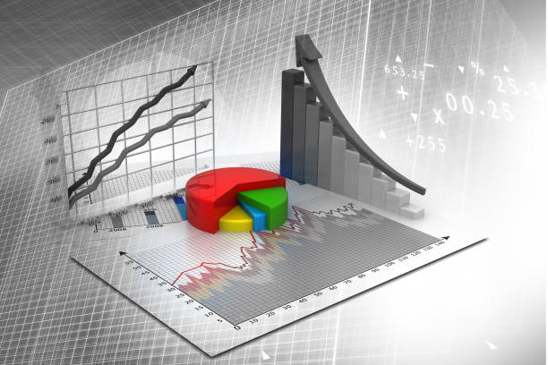 Business graph Business graph on financial background asian stock market stock pictures, royalty-free photos & images