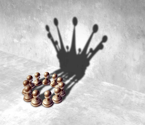 Business Leadership Teamwork Business leadership teamwork as a team leader success alliance as a group of pawn chess pieces coming together as a coalition as a 3D illustration. coalition stock pictures, royalty-free photos & images