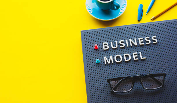Business model and organization or management concepts.strategy and plan stock photo