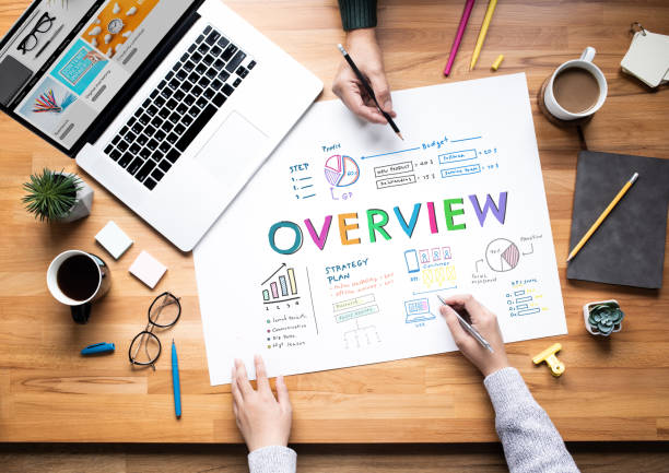 Business overview or outlook of goal and plan conceptss.Teamwork working with marketing strategy Business overview or outlook of goal and plan conceptss.Teamwork working with marketing strategy.top view business branding stock pictures, royalty-free photos & images
