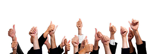 Business People with Thumbs Up on White Background. Business People with Thumbs Up on White Background. business thumbs up stock pictures, royalty-free photos & images