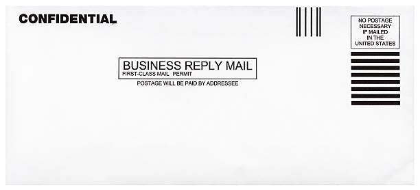 Business Reply Mail Envelope stock photo