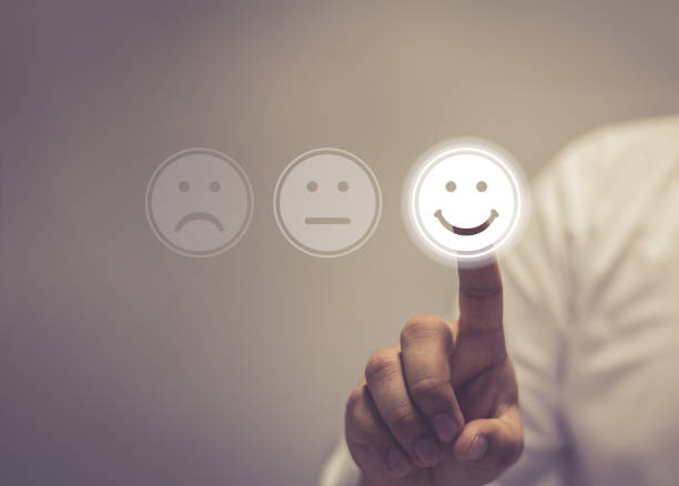 비즈니스 서비스 만족 개념 - 긍정적인 감정 표현 뉴스 사진 이미지