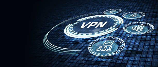 Business, Technology, Internet and network concept. VPN network security internet privacy encryption concept. stock photo