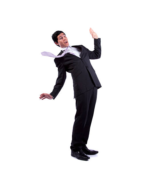 Businessman almost falling stock photo