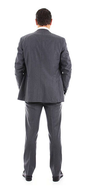 Businessman from behind stock photo