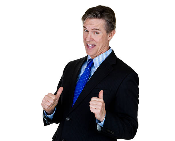 Businessman gesturing this guy stock photo