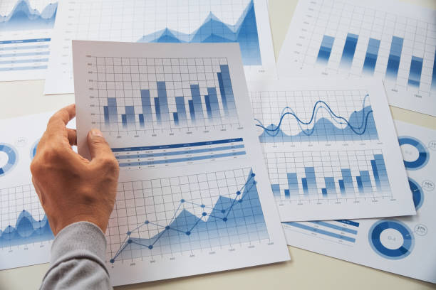 businessman working data document graph chart report marketing research development  planning management strategy analysis financial accounting. Business  office concept. stock photo