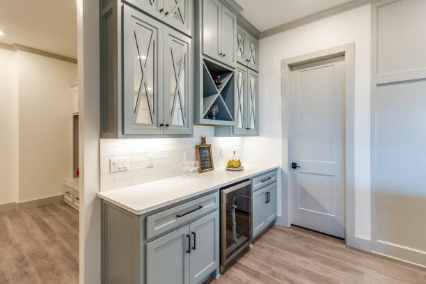 Butler Pantry Area With Classic Cabinetry