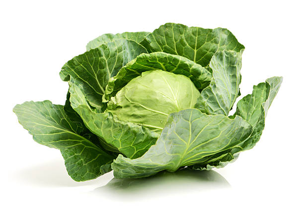 Cabbage Cabbage on a white background cabbage stock pictures, royalty-free photos & images