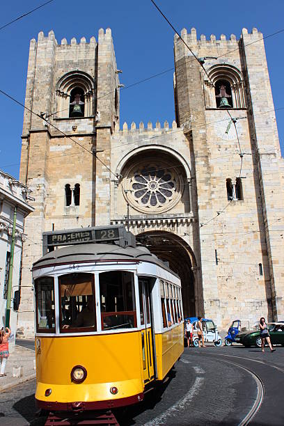 Cable Car in Lisbon stock photo