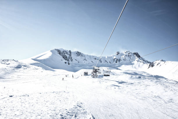 Cable car to Erciyes Mountain stock photo