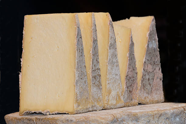 Caerphilly Cheese Wedges stock photo