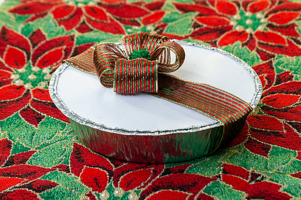 Cake wrapped as Christmas gifts stock photo
