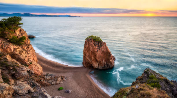 Cala de l'illa roja beach in Begur, Costa Brava, Catalonia, Spain stock photo