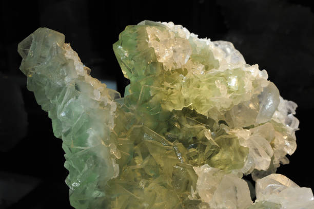 Calcite and fluorite Mineral specimens fluorite radioactive stock pictures, royalty-free photos & images