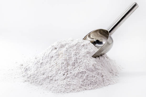 calcium oxide, also called quicklime, quicklime. Industrial product used in construction stock photo