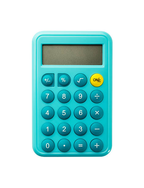 Calculator on a White Background stock photo
