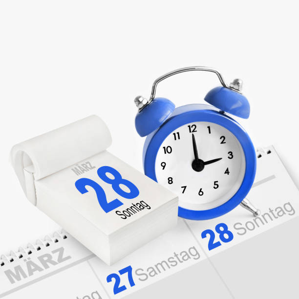 Calendar 2021 March 28  Saturday and Sunday Calendar 2021 March 28  Saturday and Sunday daylight savings time 2021 stock pictures, royalty-free photos & images