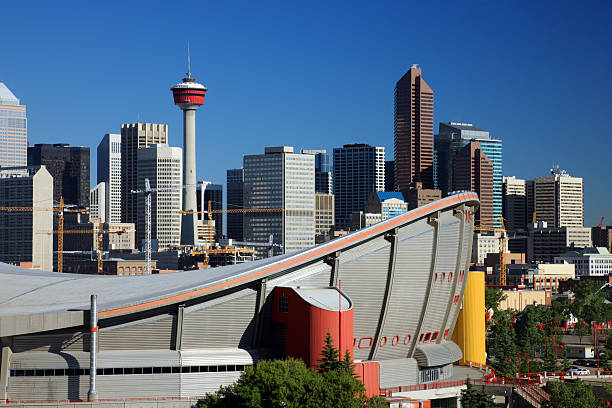 Calgary, Canada Calgary skyline, Alberta, Canada calgary stock pictures, royalty-free photos & images