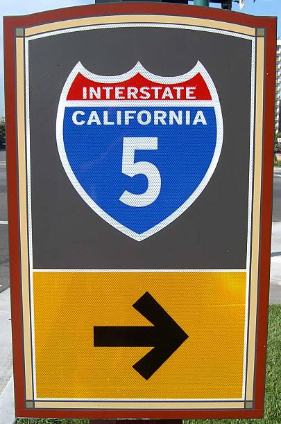 california interstate sign stock photo