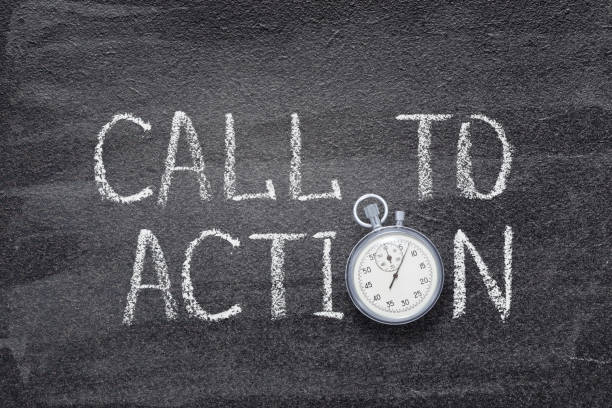 call to action watch call to action written on chalkboard with vintage stopwatch used instead of O call to action stock pictures, royalty-free photos & images