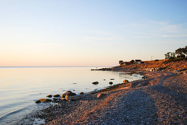 calm bay in evening sun - öland bildbanksfoton och bilder