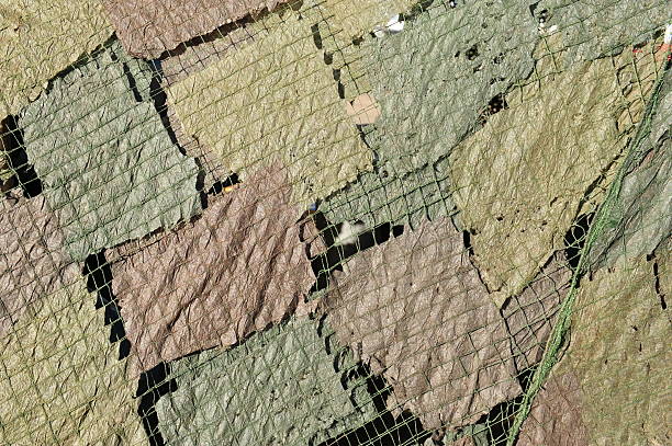 camouflage curtain stock photo