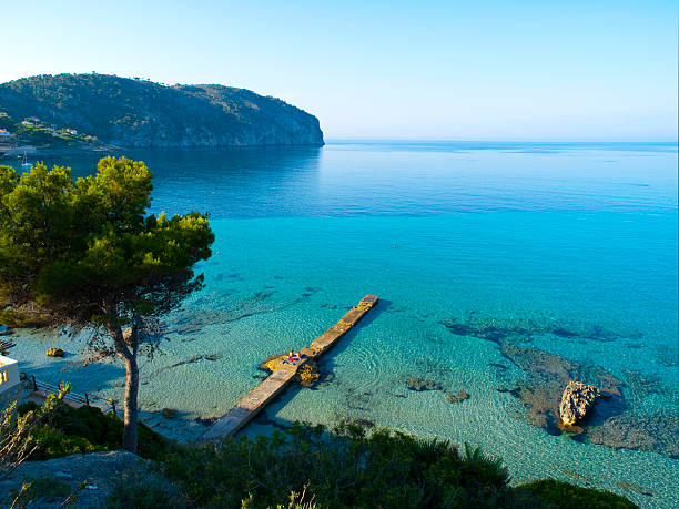 Camp de Mar Beach, Mallorca stock photo