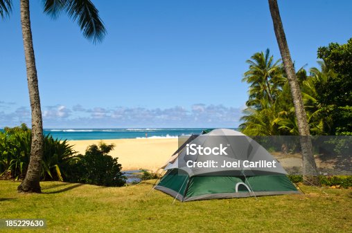 istock Camping beside beach 185229630