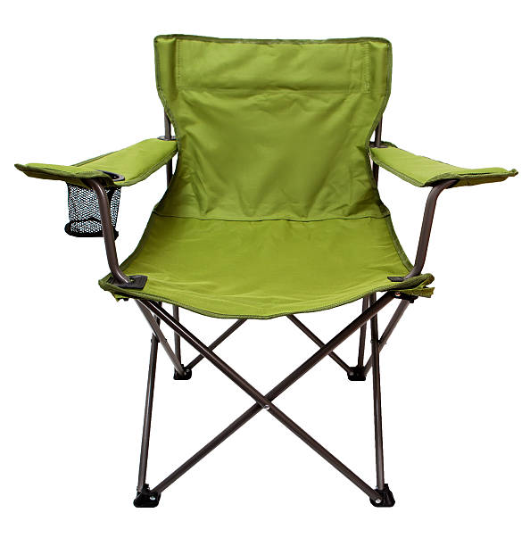 camping chair stock photo