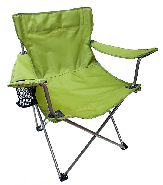 camping chair stock photo