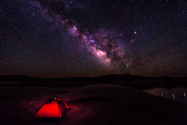 Camping under the Stars stock photo