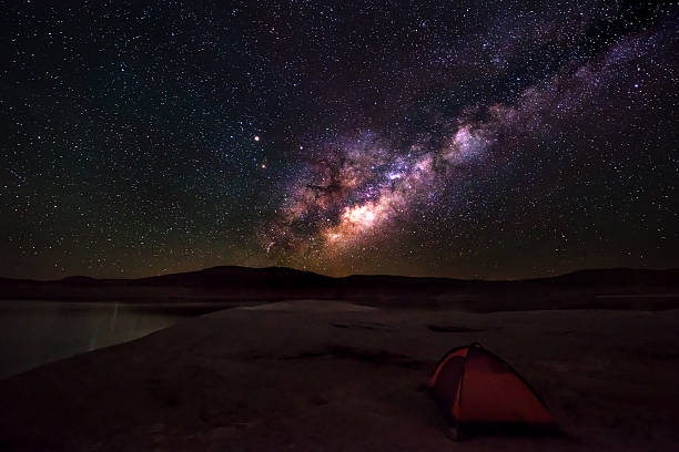 Camping under the Stars stock photo
