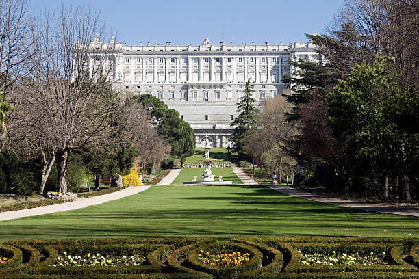 Campo del Moro Gardens - Madrid stock photo
