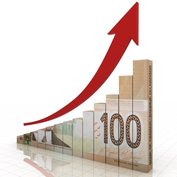 Canada money finance growth chart graph stock photo